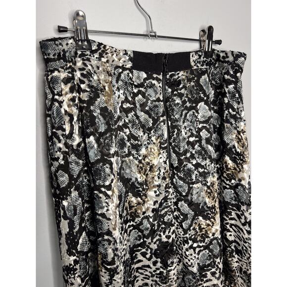 Alice + Olivia Snake Print Burnout Skirt Set Size Large 10 Long Sleeve Midi - Picture 9 of 11